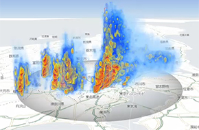 雨雲の3次元観測結果