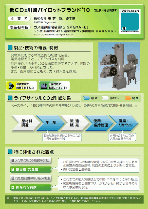 ガス絶縁開閉装置（GIS） 「G3A-b」