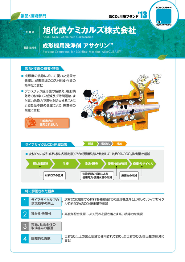 成形機用洗浄剤「アサクリン」