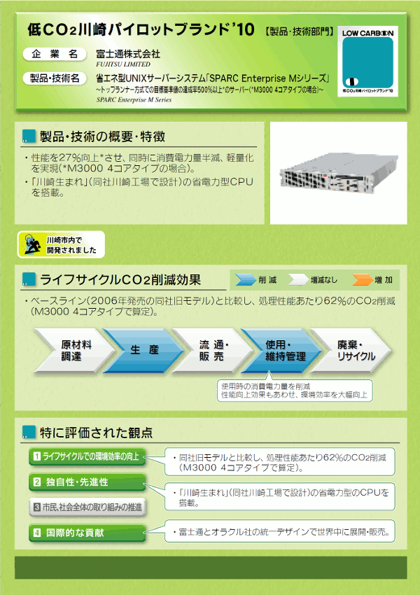 省エネ型UNIXサーバーシステム 「SPARC Enterprise Mシリーズ」